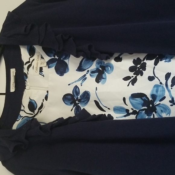 Coldwater Creek Easter Dress 14 Petite with Cardigan Size Medium (10-12) - Picture 4 of 14